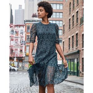 see by chloe floral mesh lace dress